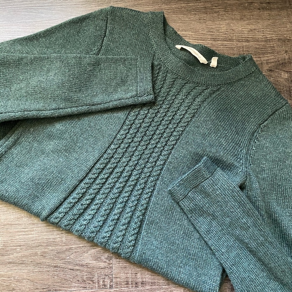 Xs soft surroundings wool blend green sweater